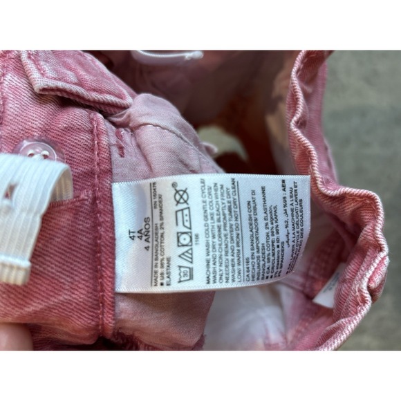 Girl's Old Navy 4T Jean Shorts - Pink, White, and Orange -‎ Excellent Condition - Picture 4 of 4